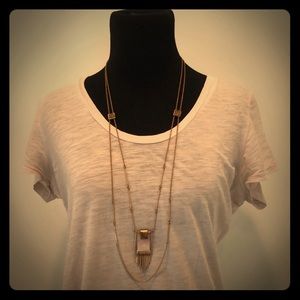 Beautiful Pink Stone 2 Layer Necklace